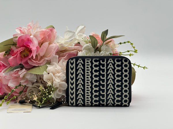 Authentic Marc Jacobs Monogram Leather Zip Around Wallet