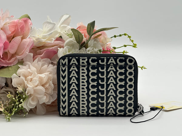 Authentic Marc Jacobs Monogram Leather Zip Around Wallet