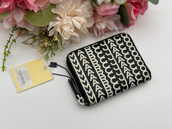 Authentic Marc Jacobs Monogram Leather Zip Around Wallet