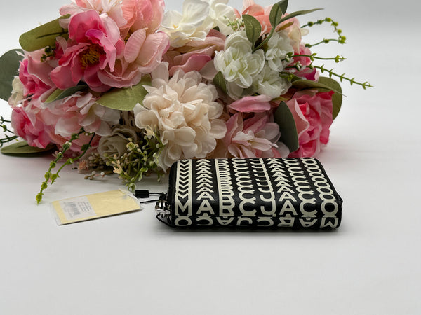 Authentic Marc Jacobs Monogram Leather Zip Around Wallet