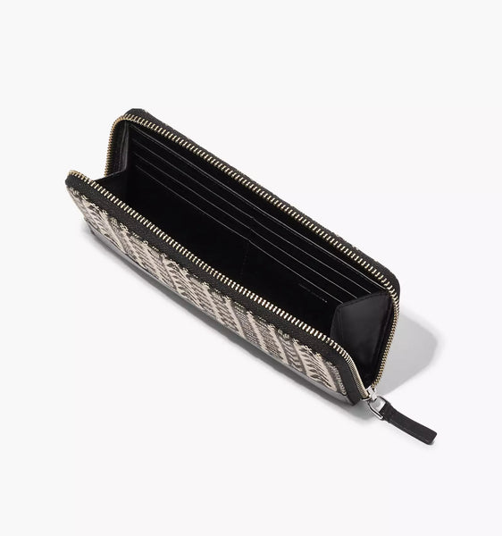 Authentic Marc Jacobs Monogram Jaquard Continental Wristlet Wallet