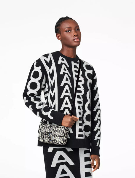 Authentic Marc Jacobs Monogram Lamb Leather Mini Crossbody Bag