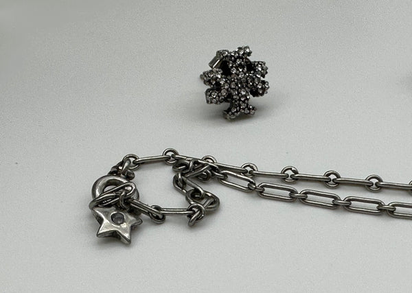 Authentic Tory Burch Roxanne Chain Bracelet And Stud Earring Set