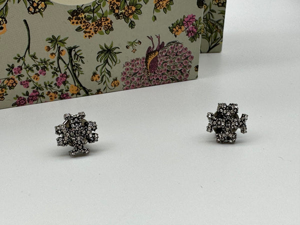 Authentic Tory Burch Roxanne Chain Bracelet And Stud Earring Set