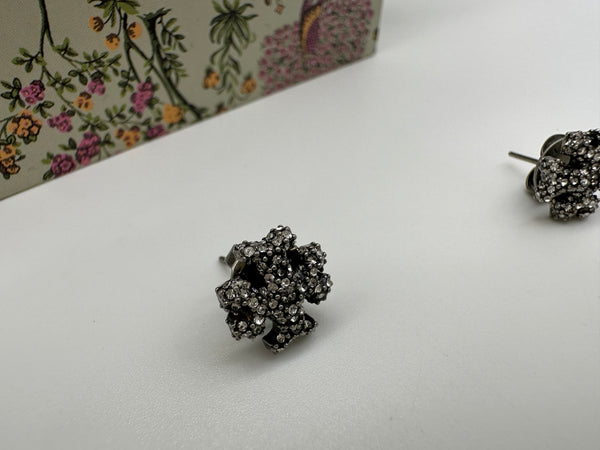 Authentic Tory Burch Roxanne Chain Bracelet And Stud Earring Set