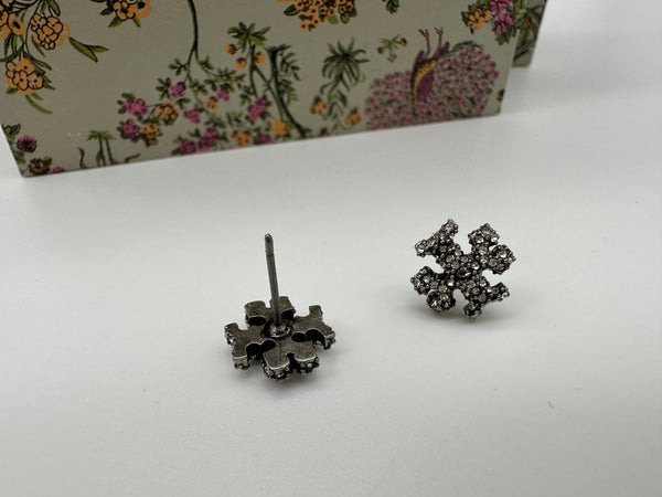 Authentic Tory Burch Roxanne Chain Bracelet And Stud Earring Set