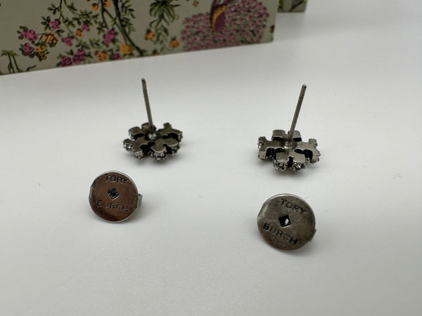 Authentic Tory Burch Roxanne Chain Bracelet And Stud Earring Set