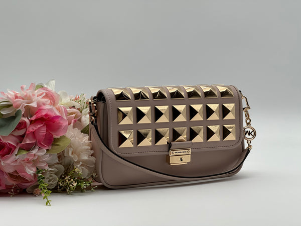 Michael Kors Bradshaw Studded Leather Shoulder Bag