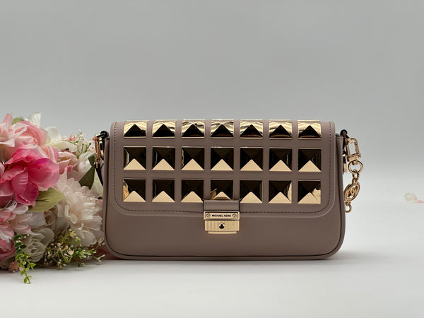 Michael Kors Bradshaw Studded Leather Shoulder Bag