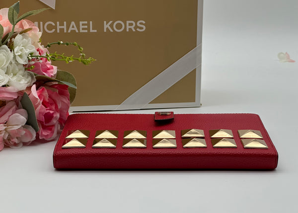 Michael Kors Medium Studded Pebbled Leather Notebook