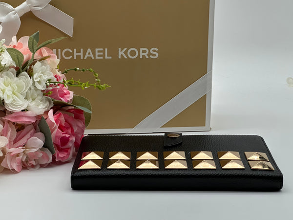 Michael Kors Medium Studded Pebbled Leather Notebook