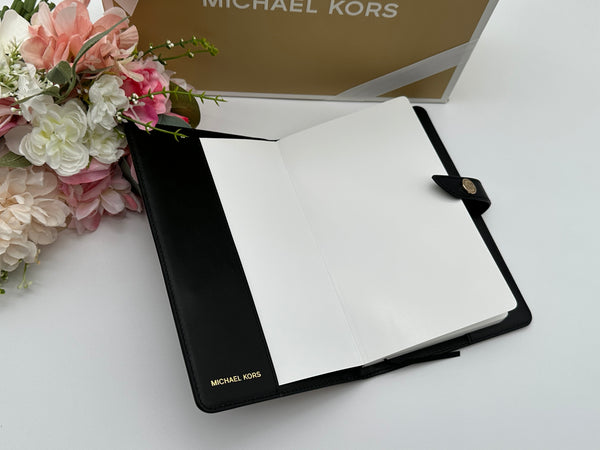 Michael Kors Medium Studded Pebbled Leather Notebook