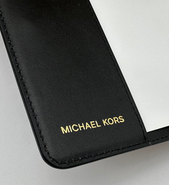 Michael Kors Medium Studded Pebbled Leather Notebook