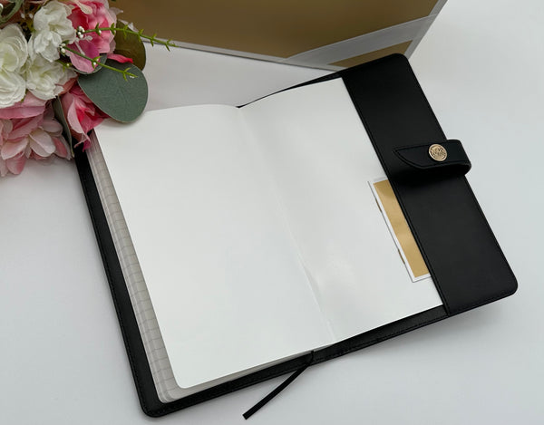 Michael Kors Medium Studded Pebbled Leather Notebook