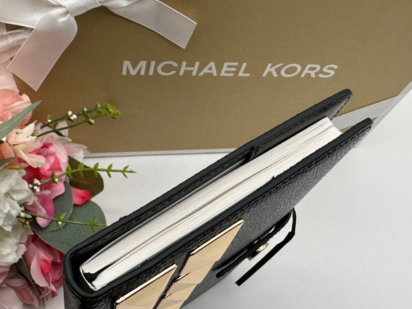 Michael Kors Medium Studded Pebbled Leather Notebook