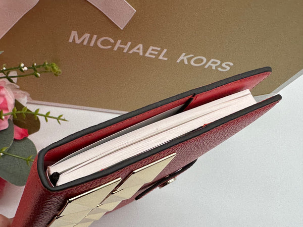 Michael Kors Medium Studded Pebbled Leather Notebook