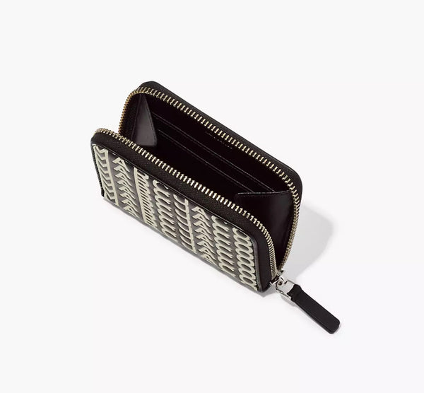 Authentic Marc Jacobs Monogram Leather Zip Around Wallet