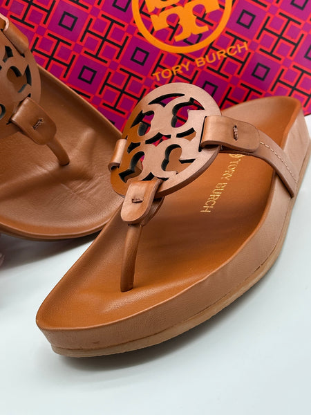Authentic Tory Burch Women’s Brown Miller Cloud Thong Sandals  Size US 5