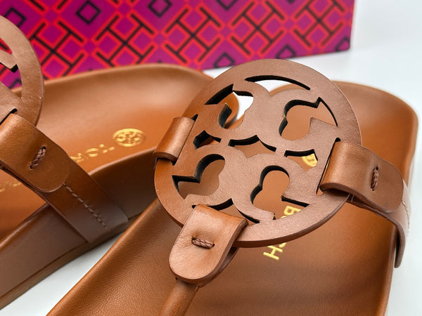 Authentic Tory Burch Women’s Brown Miller Cloud Thong Sandals  Size US 5