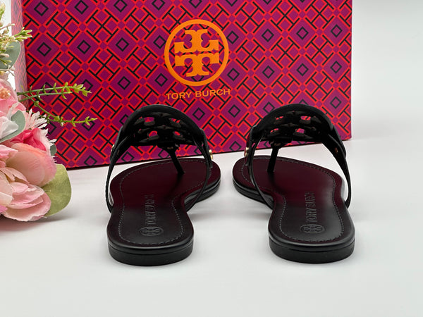 Authentic Tory Burch Women's Black Perfect Miller Calf Leather Size US 5