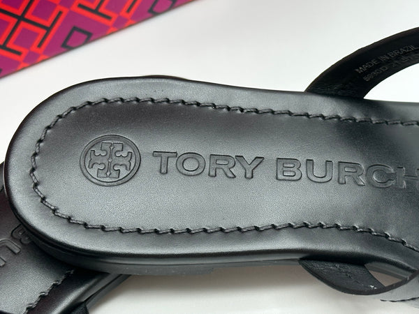 Authentic Tory Burch Women's Black Perfect Miller Calf Leather Size US 5