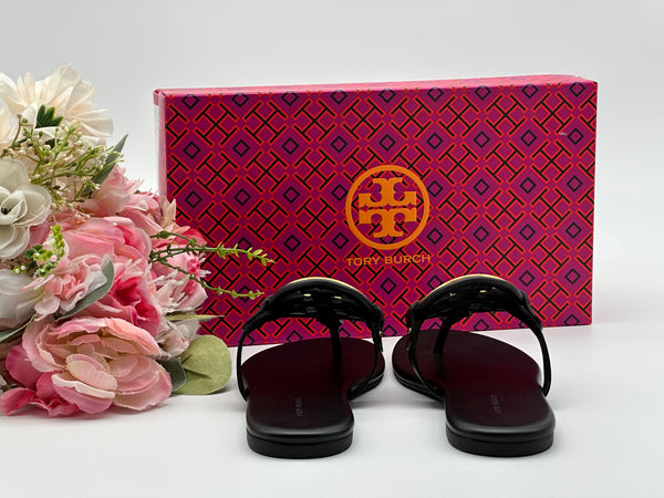 Authentic Tory Burch Metal Miller Soft Sandal Size 5