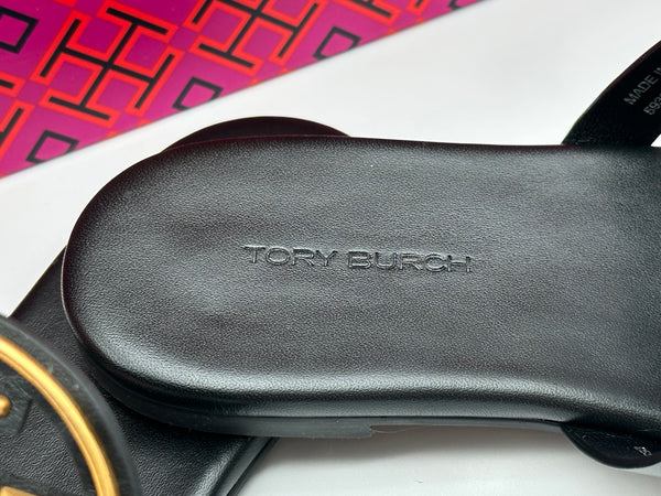 Authentic Tory Burch Metal Miller Soft Sandal Size 5
