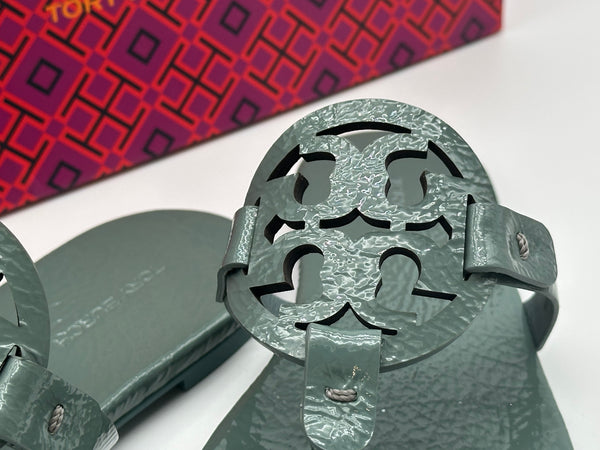 Authentic Tory Burch New Arctic Miller Soft Leather Thong Sandal Size 5