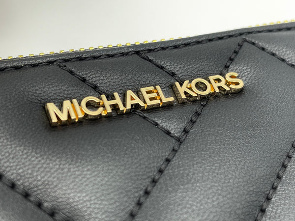 Michael Kors Black Large Double Zip Phone Wristlet Wallet