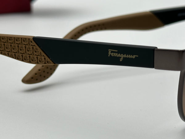 Authentic Salvatore Ferragamo Men's Brown Shades Aviator Sunglasses