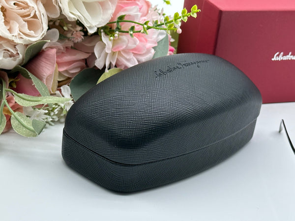 Authentic Salvatore Ferragamo Mens Silver Gray Sunglasses Frames Logo Aviator Glasses