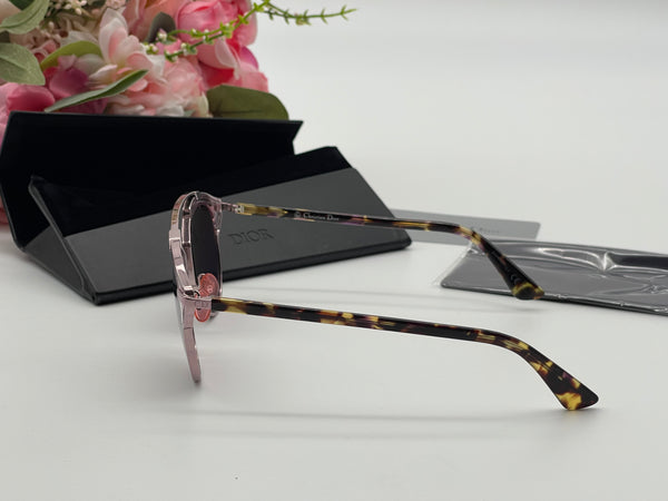 Authentic CHRISTIAN DIOR Pink Blonde/Havana Brown Acetate So Real Brow Bar Sunglasses