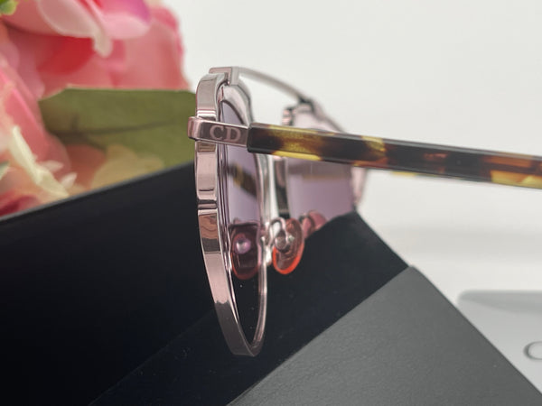 Authentic CHRISTIAN DIOR Pink Blonde/Havana Brown Acetate So Real Brow Bar Sunglasses