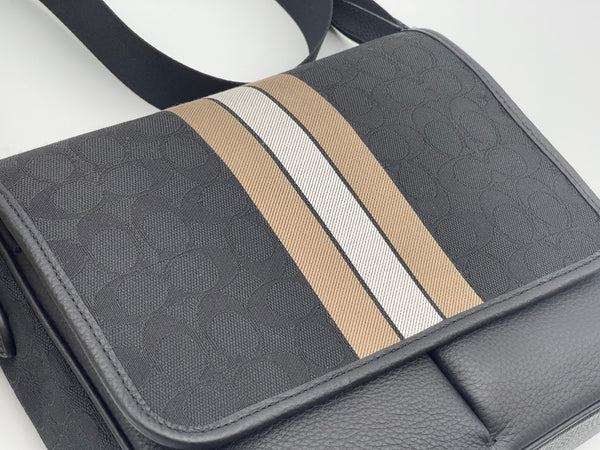 Coach Unisex Messenger Bag In Signature Jacquard With Stripe