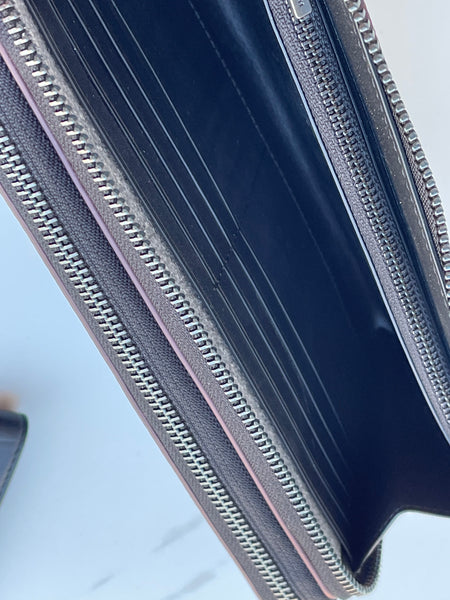 Coach Double Zip Travel Wallet Organizer Signature Canvas