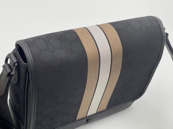 Coach Unisex Messenger Bag In Signature Jacquard With Stripe