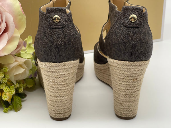 Michael Kors Brown Signature Wedge Espadrille