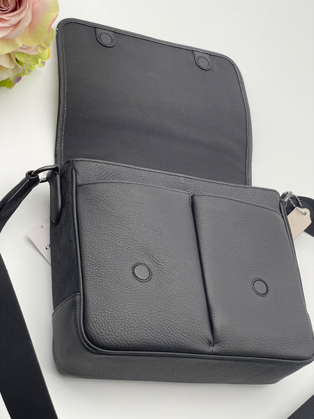 Coach Unisex Messenger Bag In Signature Jacquard With Stripe