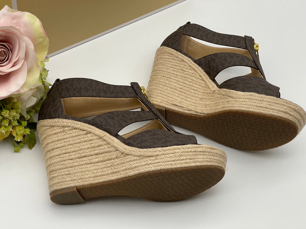 Michael Kors Brown Signature Wedge Espadrille