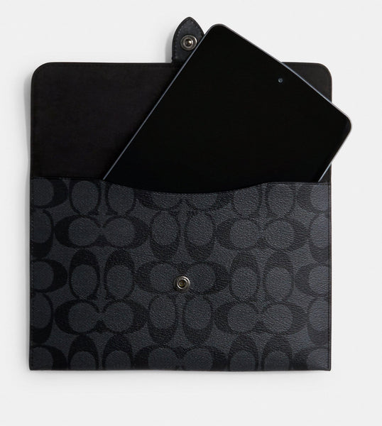 Coach Mini Tablet Sleeve In Signature Canvas