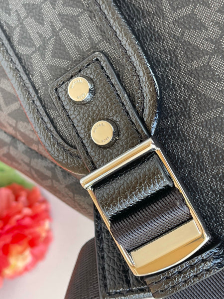 MICHAEL KORS Black Signature Large Backpack