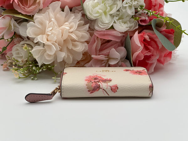 Coach Pink Floral Coin Case