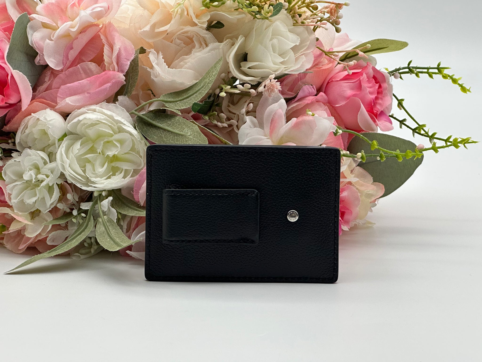 Coach Black Leather Money Clip Card Case – Ximena's Luxe Couture