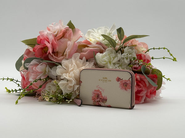 Coach Pink Floral Coin Case