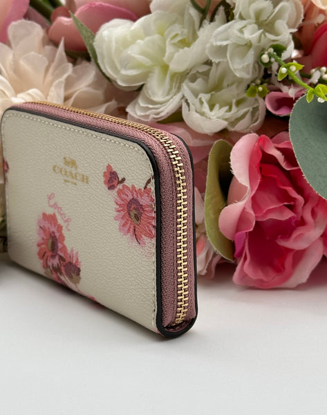 Coach Pink Floral Coin Case