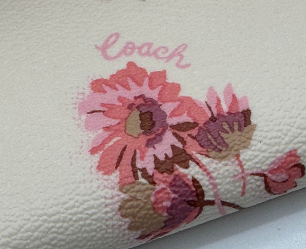 Coach Pink Floral Coin Case