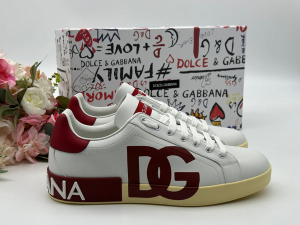 Authentic Dolce & Gabbana Calfskin Nappa Portofino Men’s Sneakers