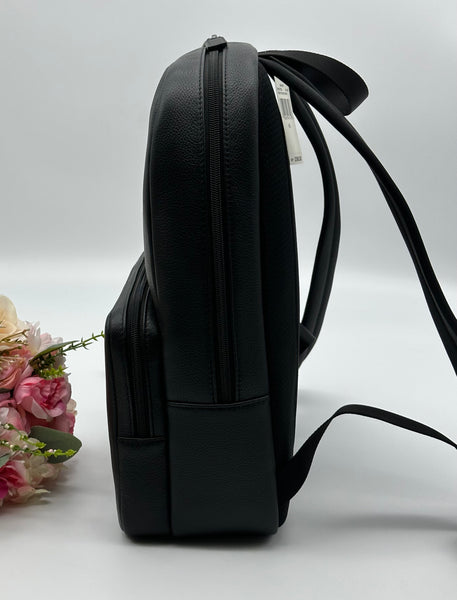 Authentic Michael Kors Men’s Front Pocket Black Leather Backpack
