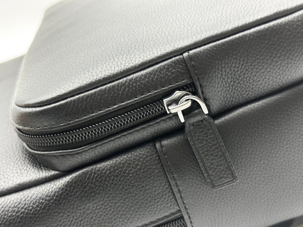 Authentic Michael Kors Men’s Front Pocket Black Leather Backpack