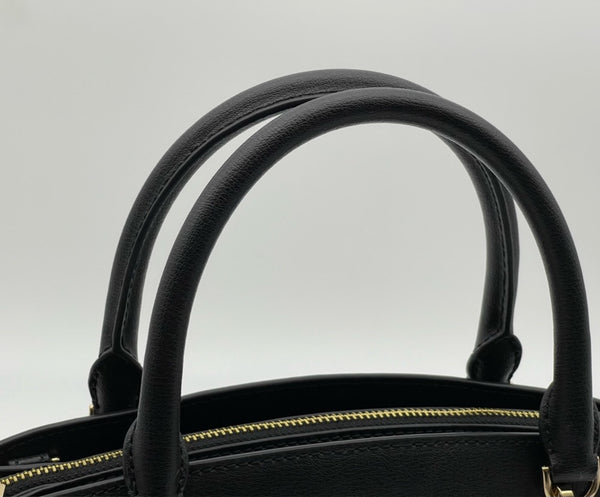 MICHAEL KORS Large Black Leather Satchel